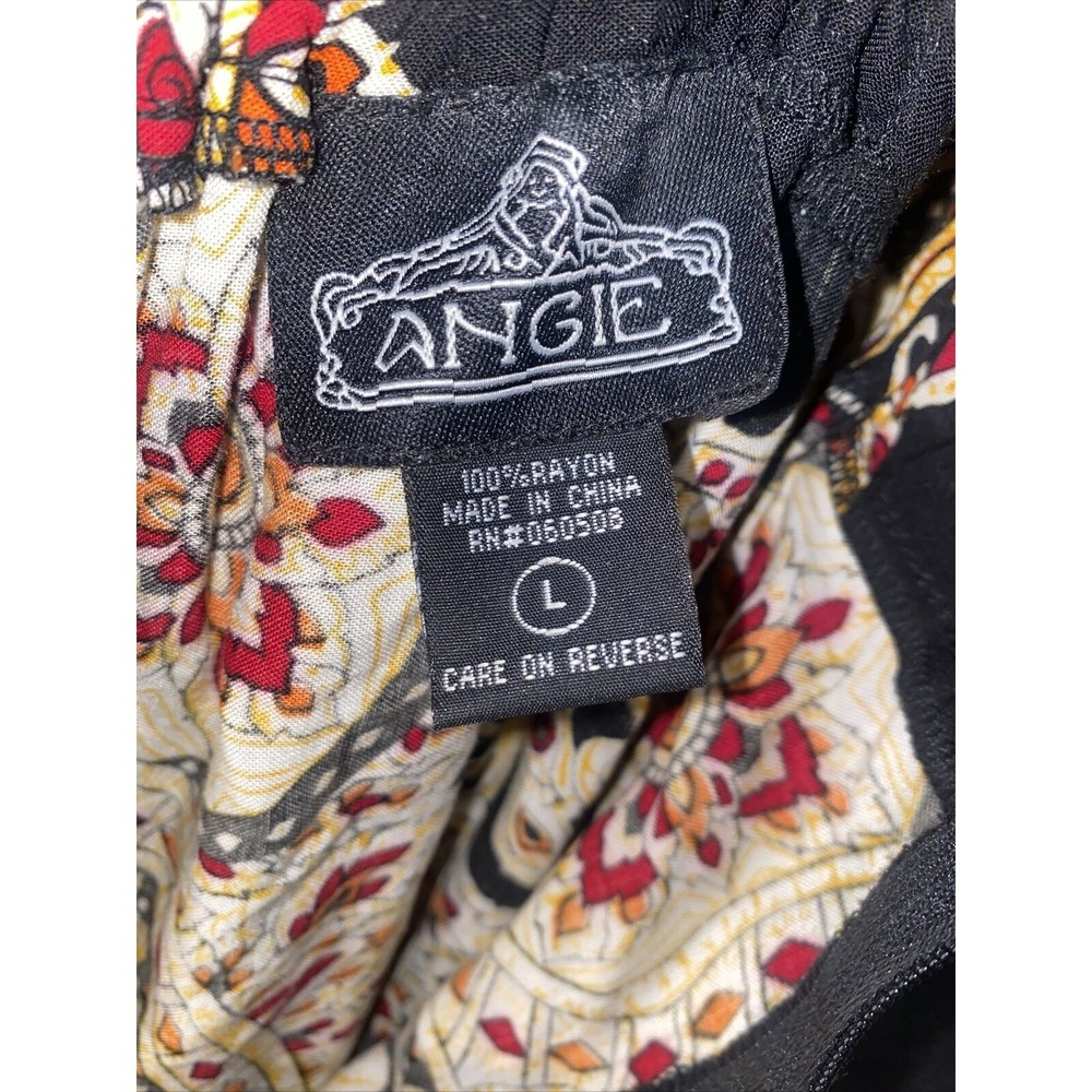 Angie Boho Floral Large Vneck Tank Hippie Full Button Back Long Dress Indie - Picture 7 of 8